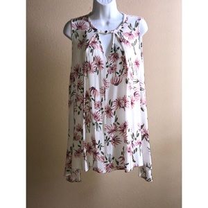 Floral Keyhole Swing Dress